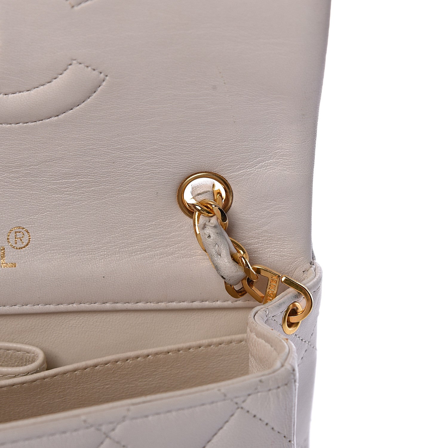 Chanel Lambskin Quilted Mini Flap White 13 of 14