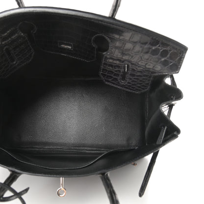 Hermes Matte Niloticus Crocodile Birkin 30 Black 13 of 43