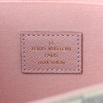 Louis Vuitton Damier Azur Pochette Felicie Chain Wallet Rose Ballerine 7 of 10