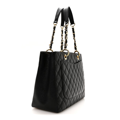 Chanel Caviar Quilted Grand Shopping Tote GST Black 3 of 10