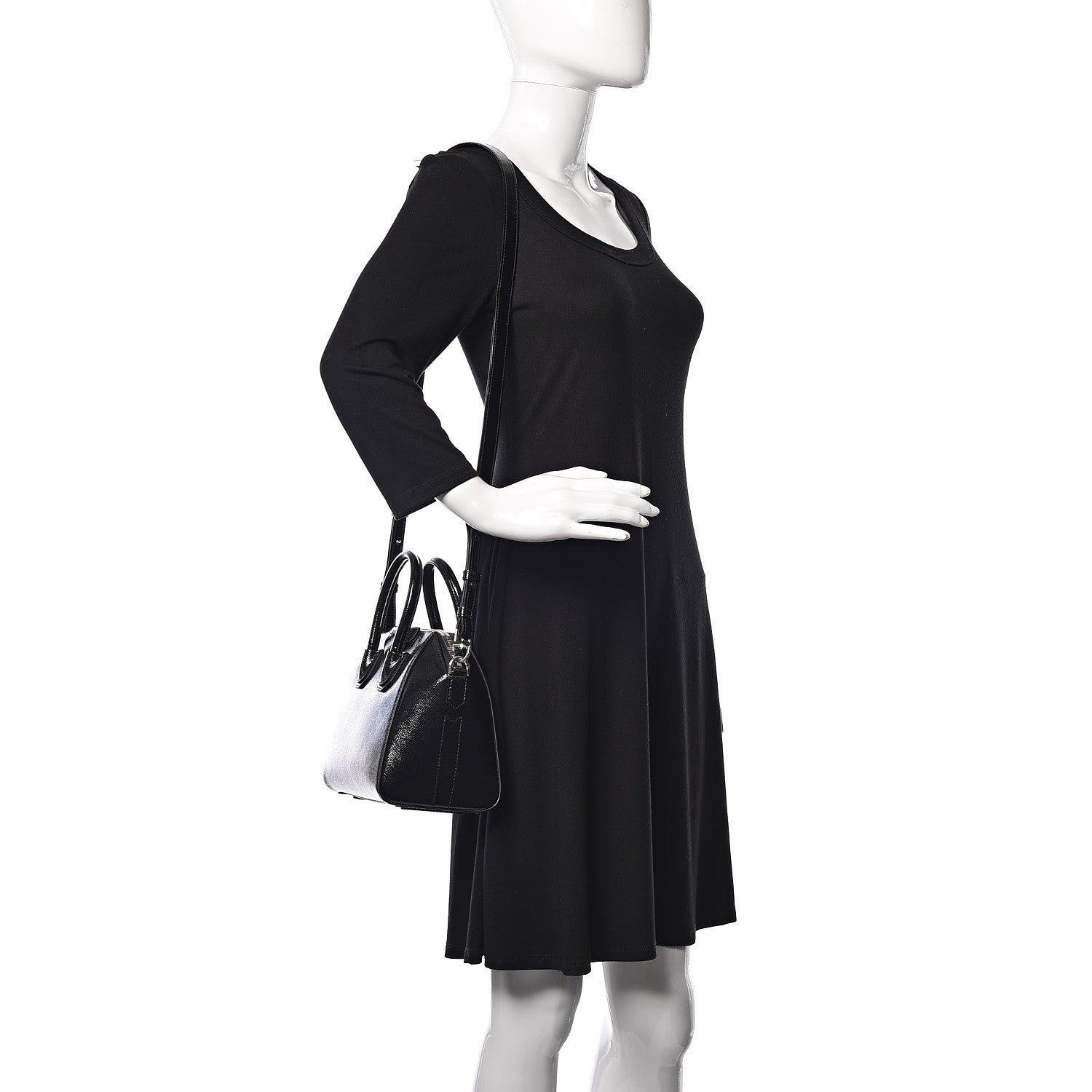 Givenchy Textured Patent Calfskin Mini Antigona Black 2 of 10