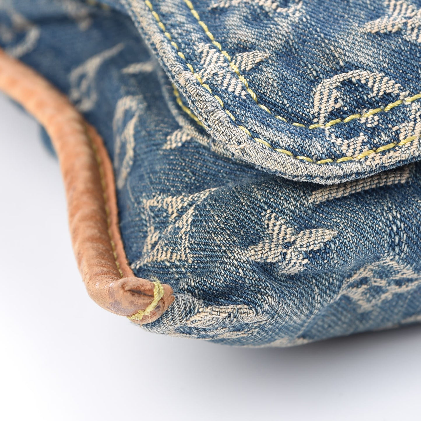 Monogram Denim Sac Plat Blue