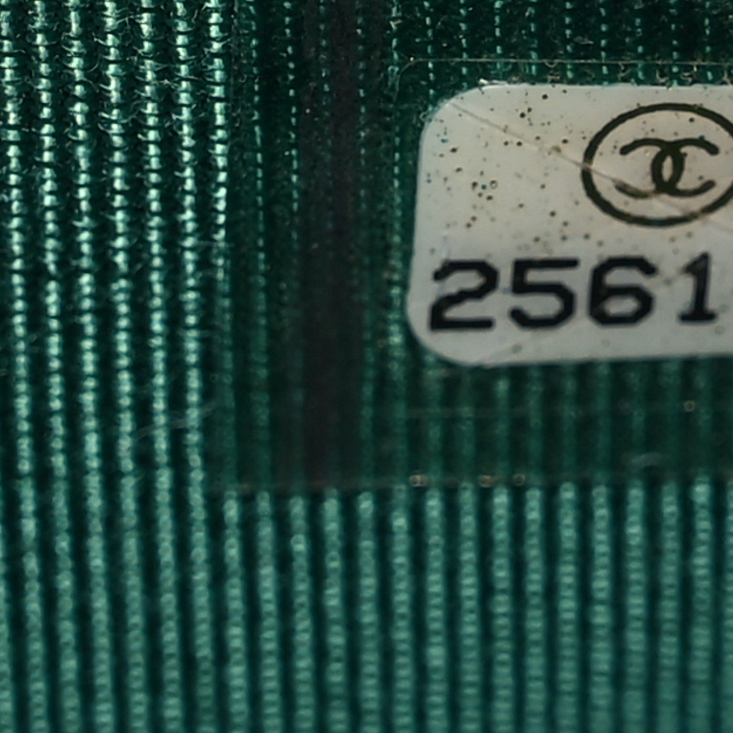 Chanel Metallic Caviar Quilted Flap Card Holder Wallet Green 9 of 13