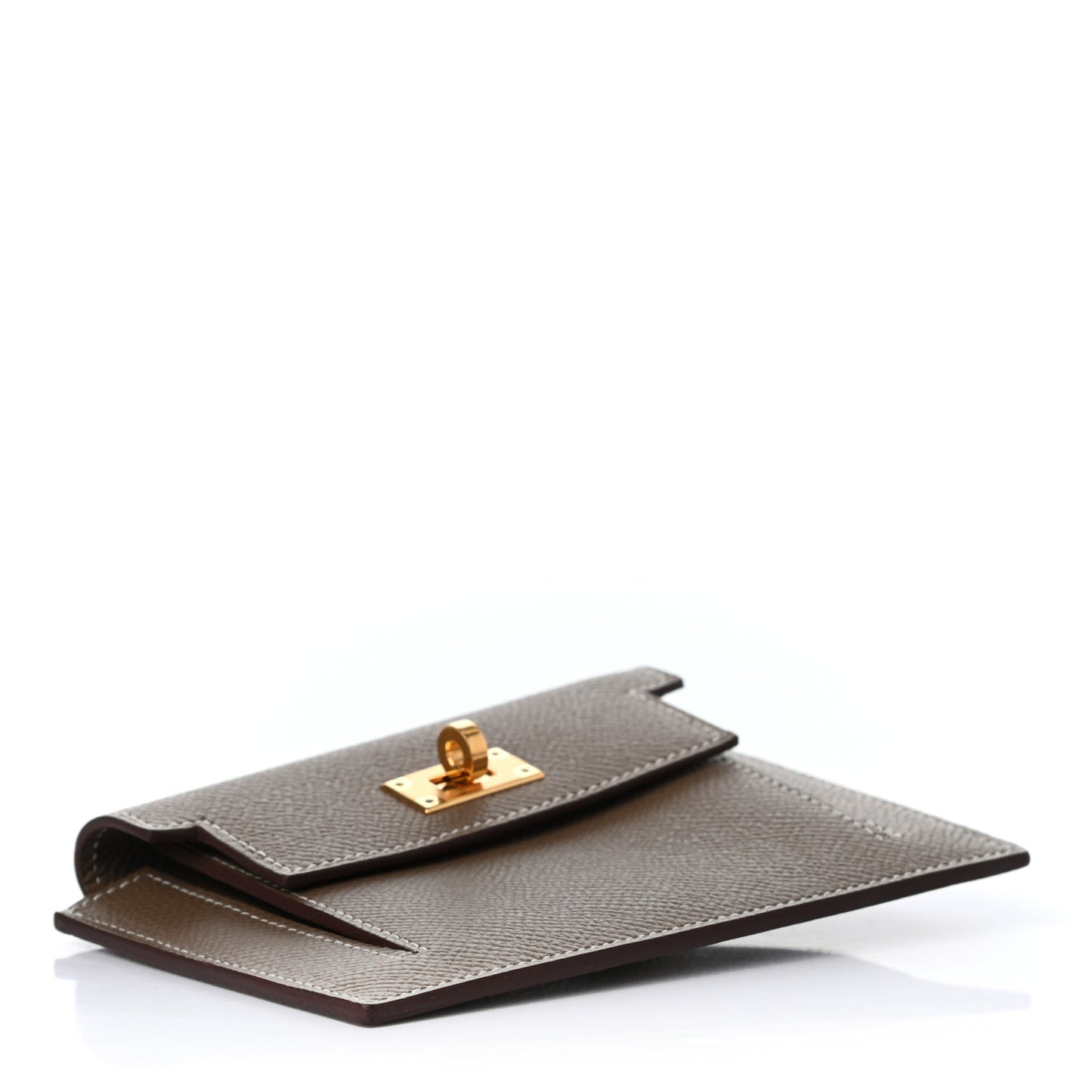 Epsom Kelly Pocket Compact Wallet Etoupe