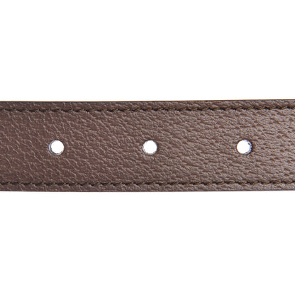 Gucci Textured Dollar Calfskin Torchon Double G 25mm Belt New Acero 5 of 6
