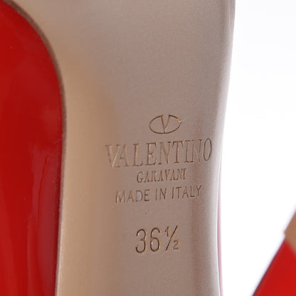 Valentino Garavani Patent Tan-Go Mary Jane Ankle Strap 100mm Pumps 36.5 Rosso Valentino 6 of 9