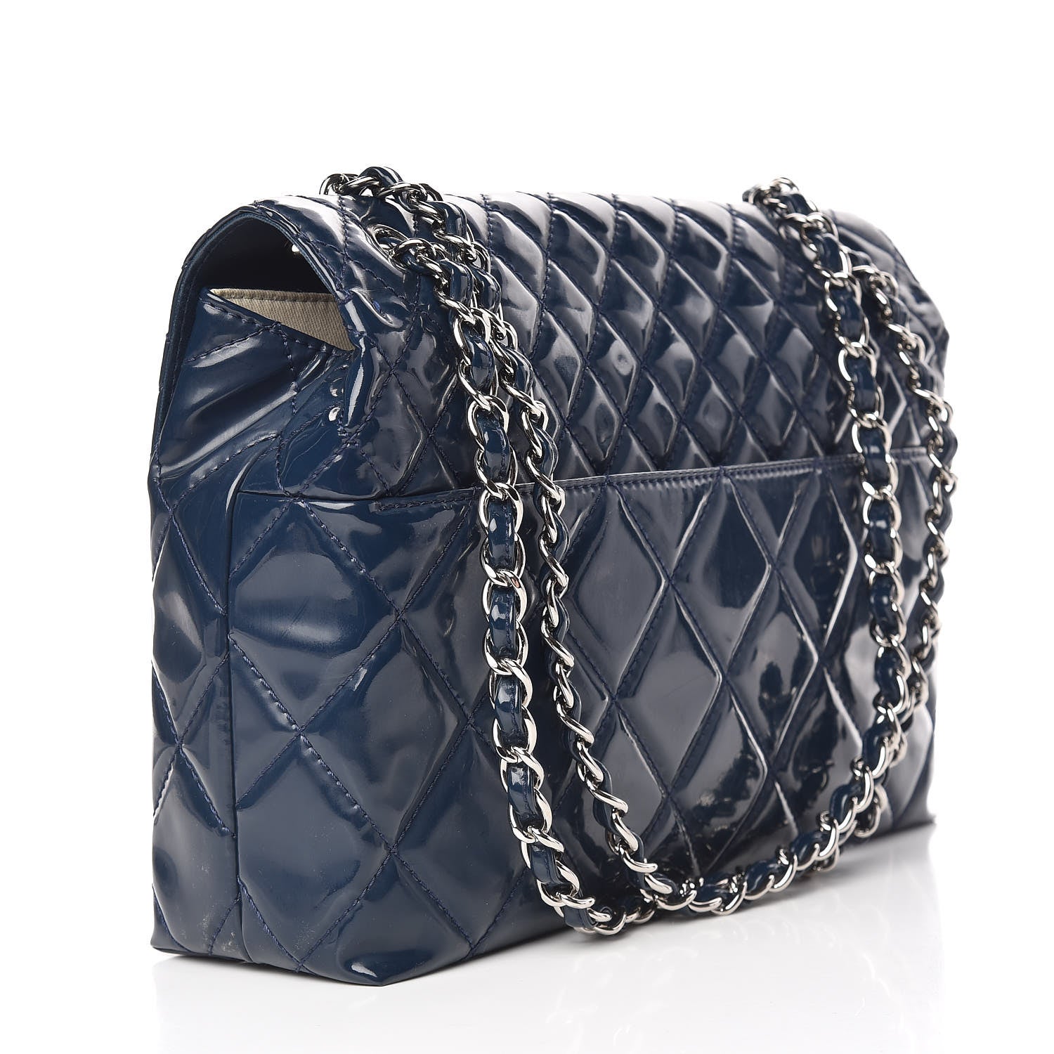 Chanel Vinyl Quilted In the Business Flap Bag Blue 3 of 12