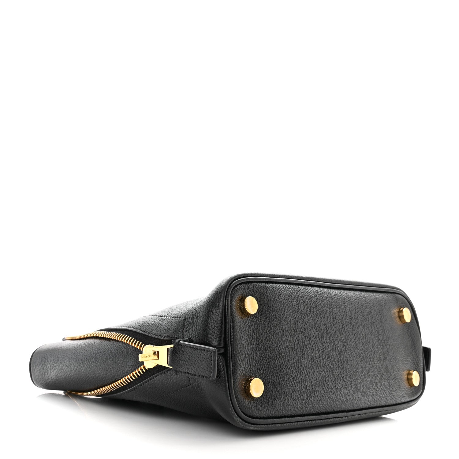 Tom Ford Pebbled Calfskin Small Jennifer Zip Tote Black 4 of 9
