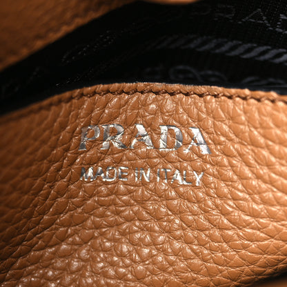 Prada Vitello Daino Soft Mini Hobo Messenger Bag Caramel 6 of 8