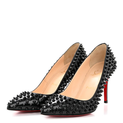 Christian Louboutin Patent Pigalle Spikes 85 Pumps 38.5 Black 4 of 9