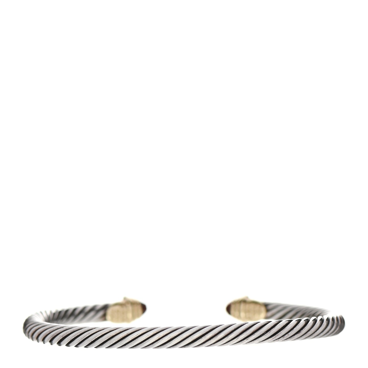 Sterling Silver 14K Yellow Gold Garnet 4mm Kids Birthstone Cable Bracelet