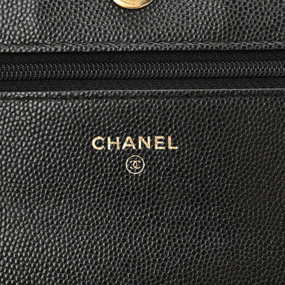 Chanel Caviar Quilted Boy Wallet On Chain WOC Black 6 of 12