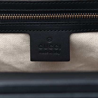 Gucci Calfskin Bold Bamboo Medium Top Handle Bag Black 9 of 10