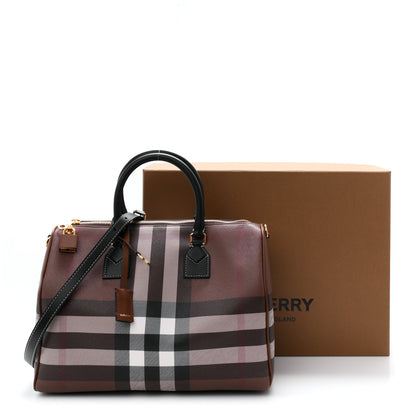 Burberry E-canvas Check Bowling Bag Dark Birch Brown 11 of 11