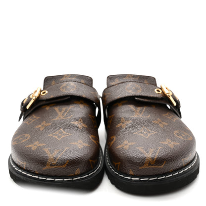 Louis Vuitton Patent Monogram Womens Cosy Flat Comfort Clog Mules 38 Brown 2 of 9