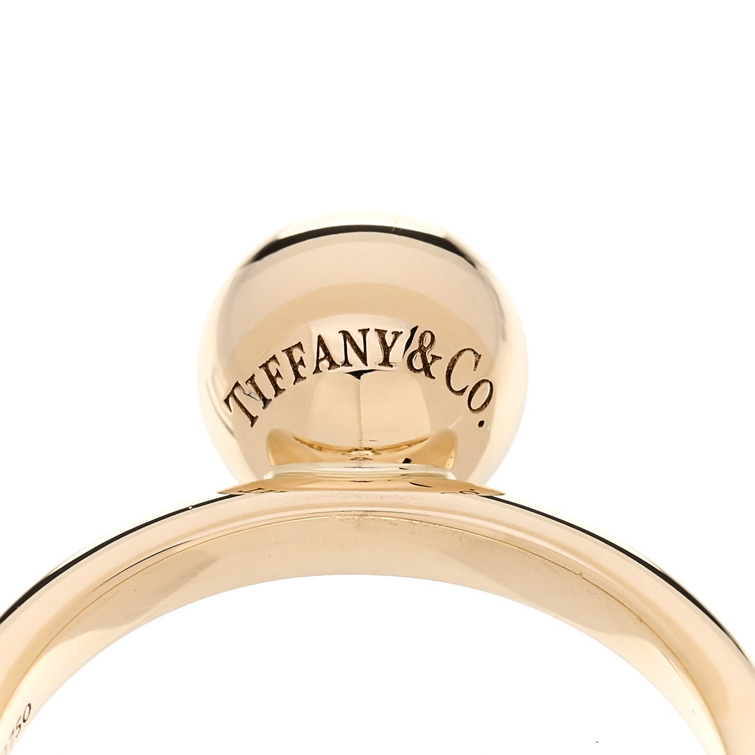 Tiffany 18K Yellow Gold 8mm Hardwear Ball Ring 52 6 5 of 6
