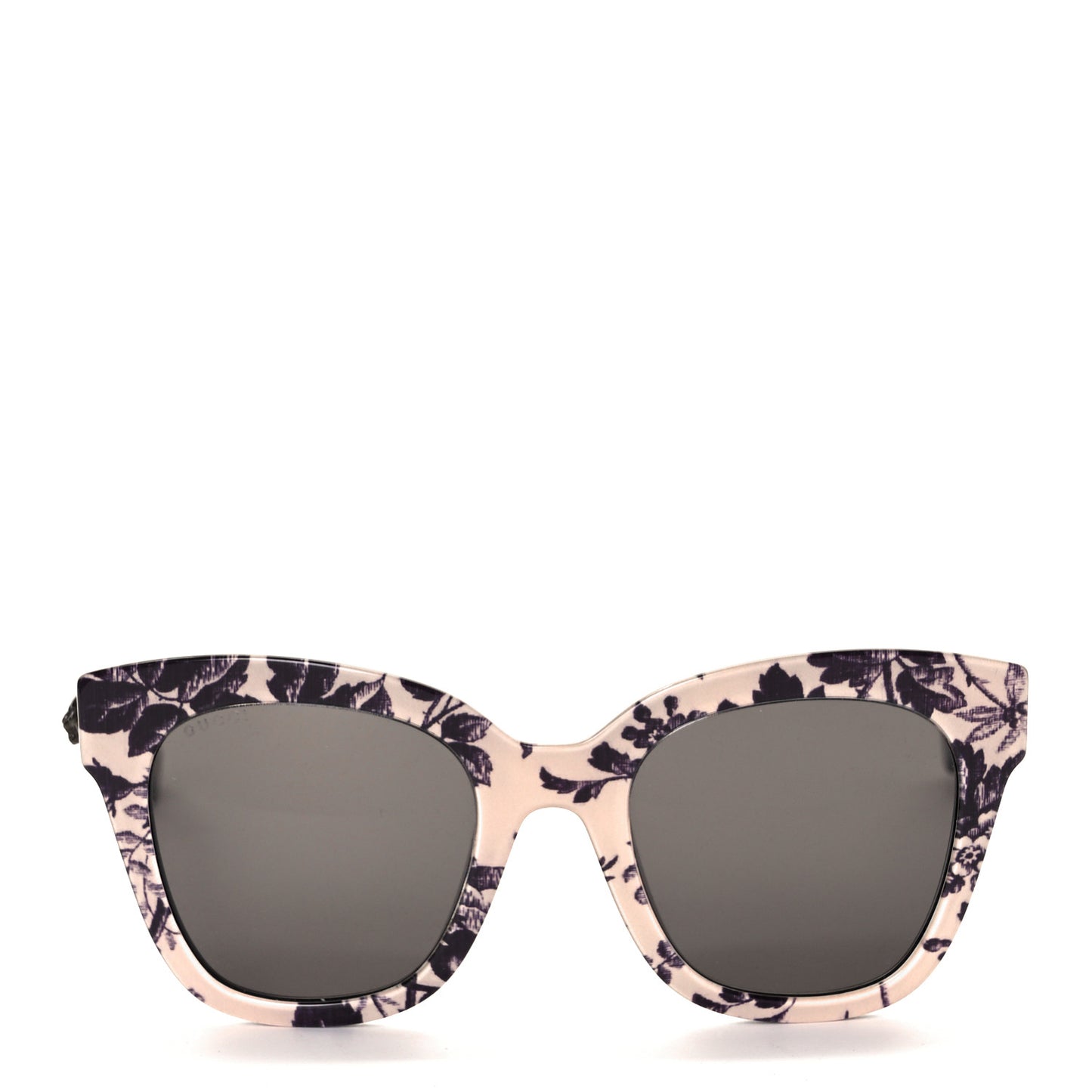 Acetate Herbarium Print Square Frame Sunglasses GG0029S White