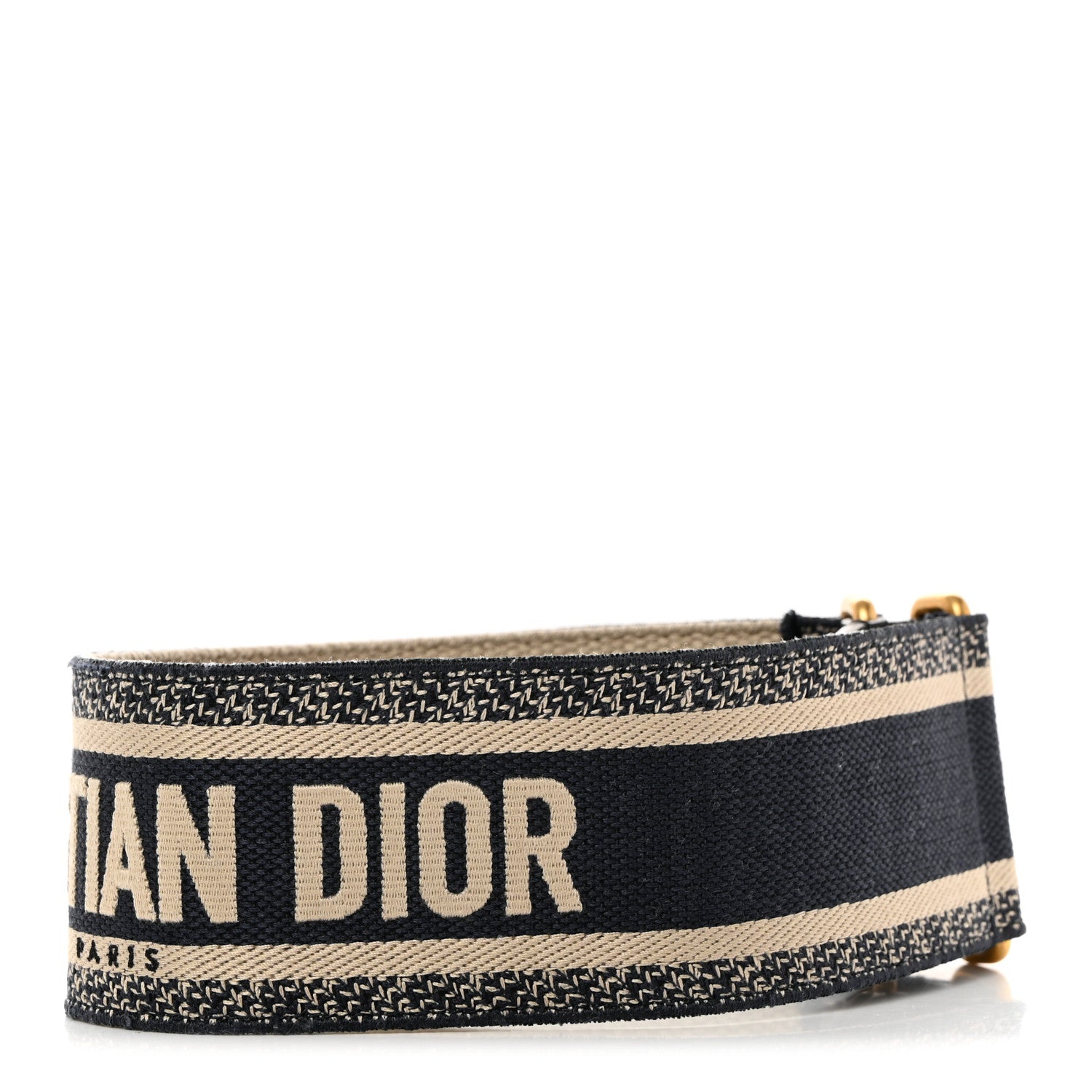 Christian Dior Canvas Embroidered Book Belt 75 30 Bleu 3 of 5