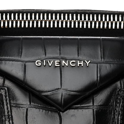 Givenchy Calfskin Crocodile Embossed Large Antigona Black 13 of 17