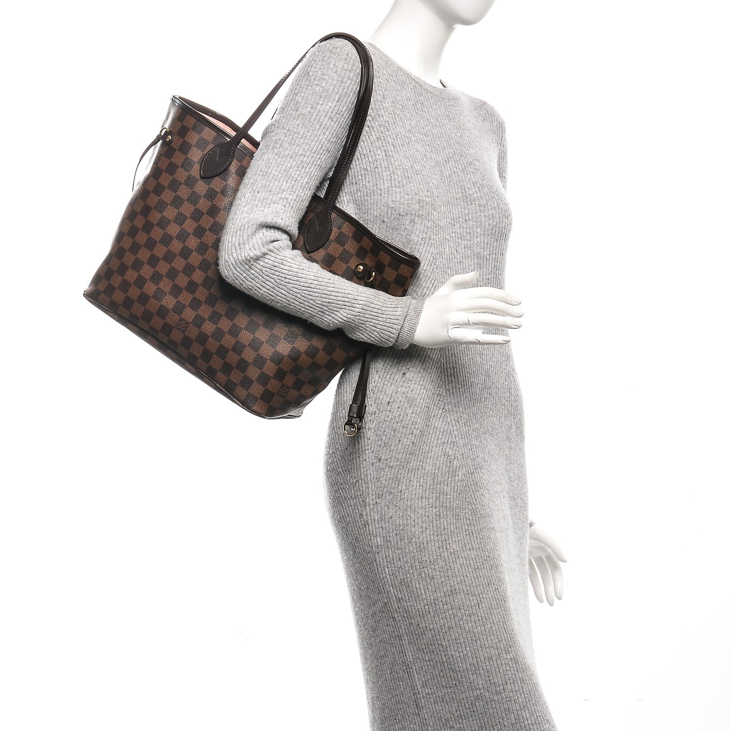 Damier Ebene Neo Neverfull MM Rose Ballerine