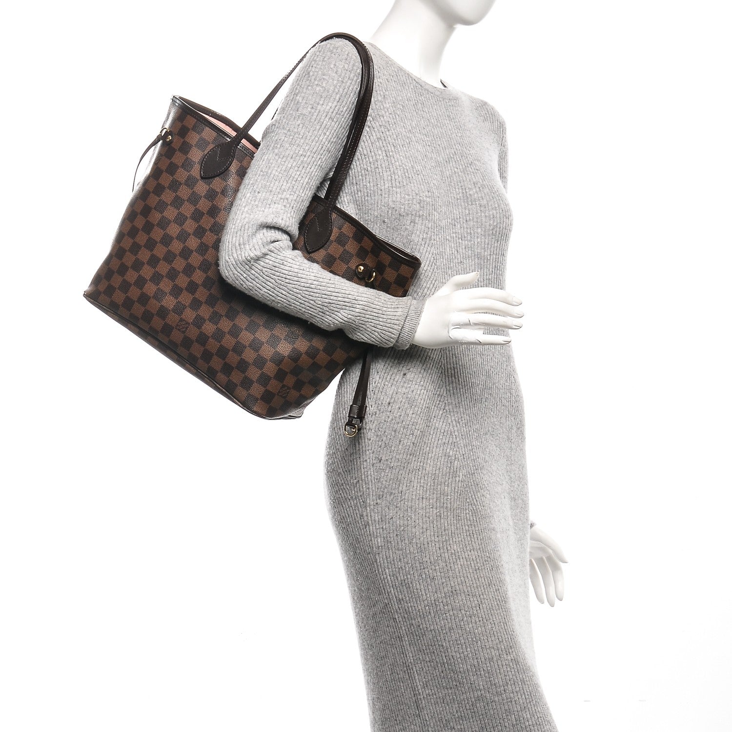 Louis Vuitton Damier Ebene Neo Neverfull MM Rose Ballerine 2 of 6