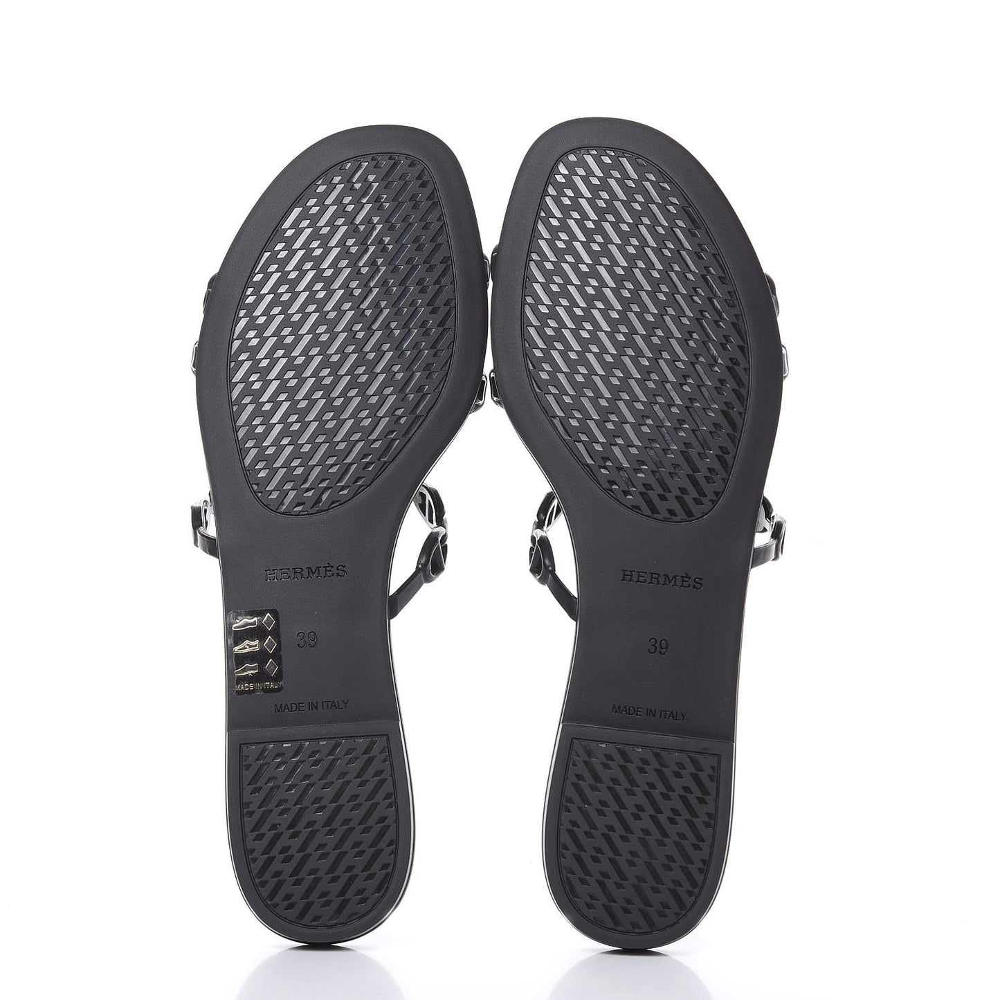 Rubber Chaine d'Ancre Rivage Sandals 39 Black