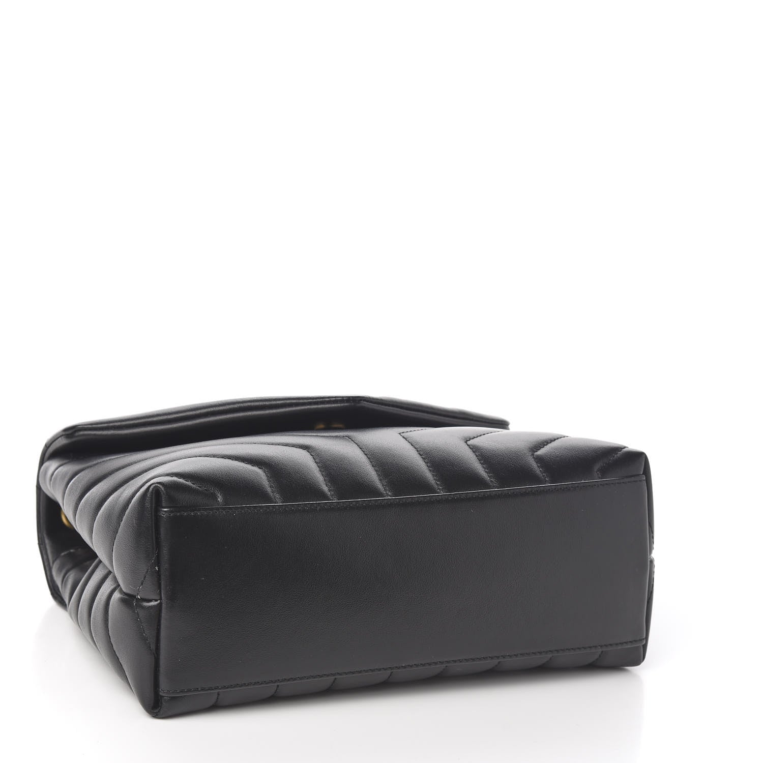 Saint Laurent Calfskin Y Quilted Monogram Small Loulou Chain Satchel Black 3 of 9