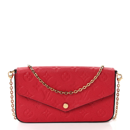 Louis Vuitton Empreinte Pochette Felicie Chain Wallet Scarlet 3 of 9