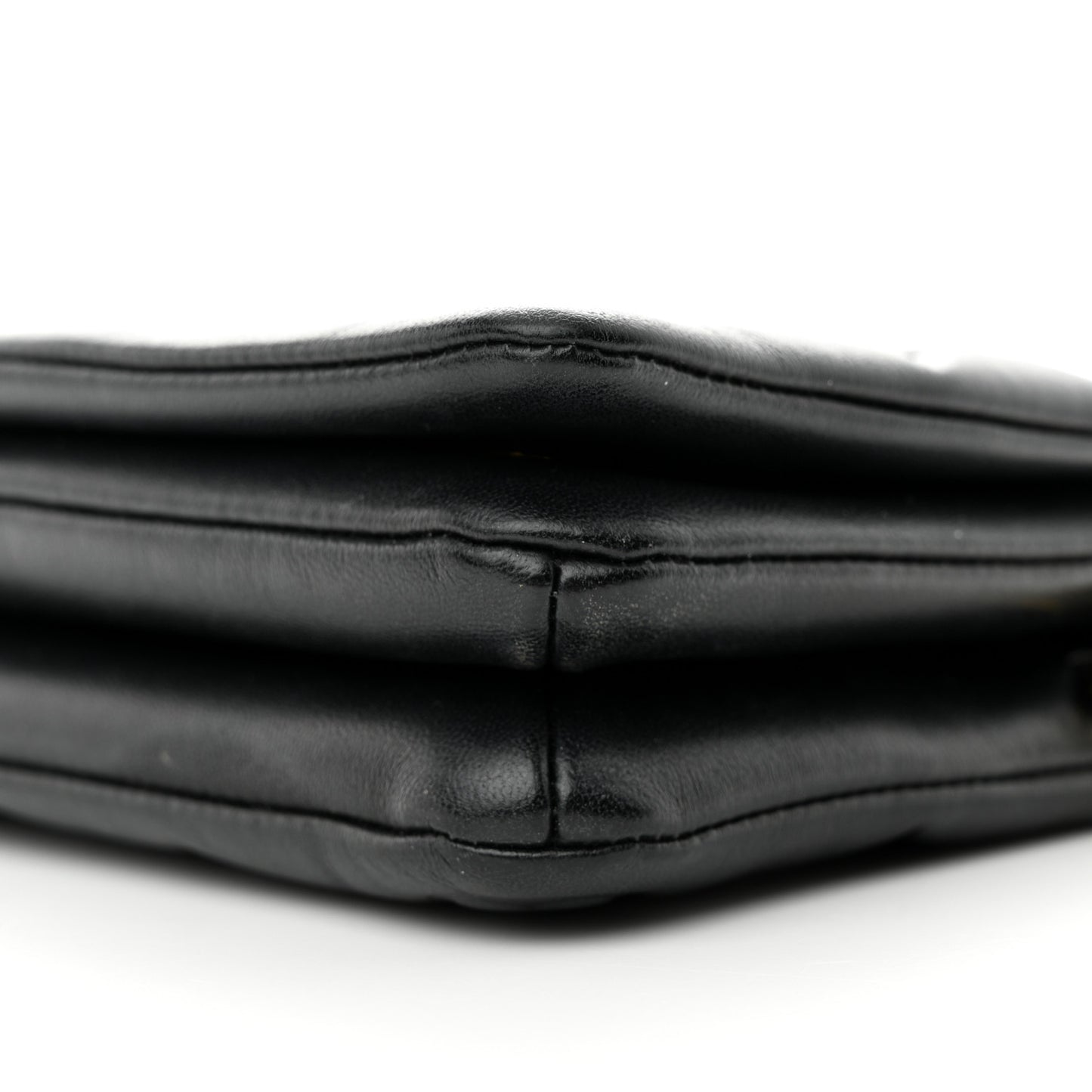 Lambskin Embossed Monogram Pochette Coussin Black