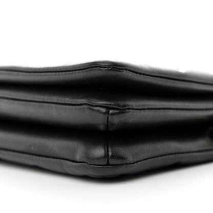 Louis Vuitton Lambskin Embossed Monogram Pochette Coussin Black 10 of 11