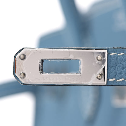 Hermes Togo Birkin 25 Blue Jean 19 of 36