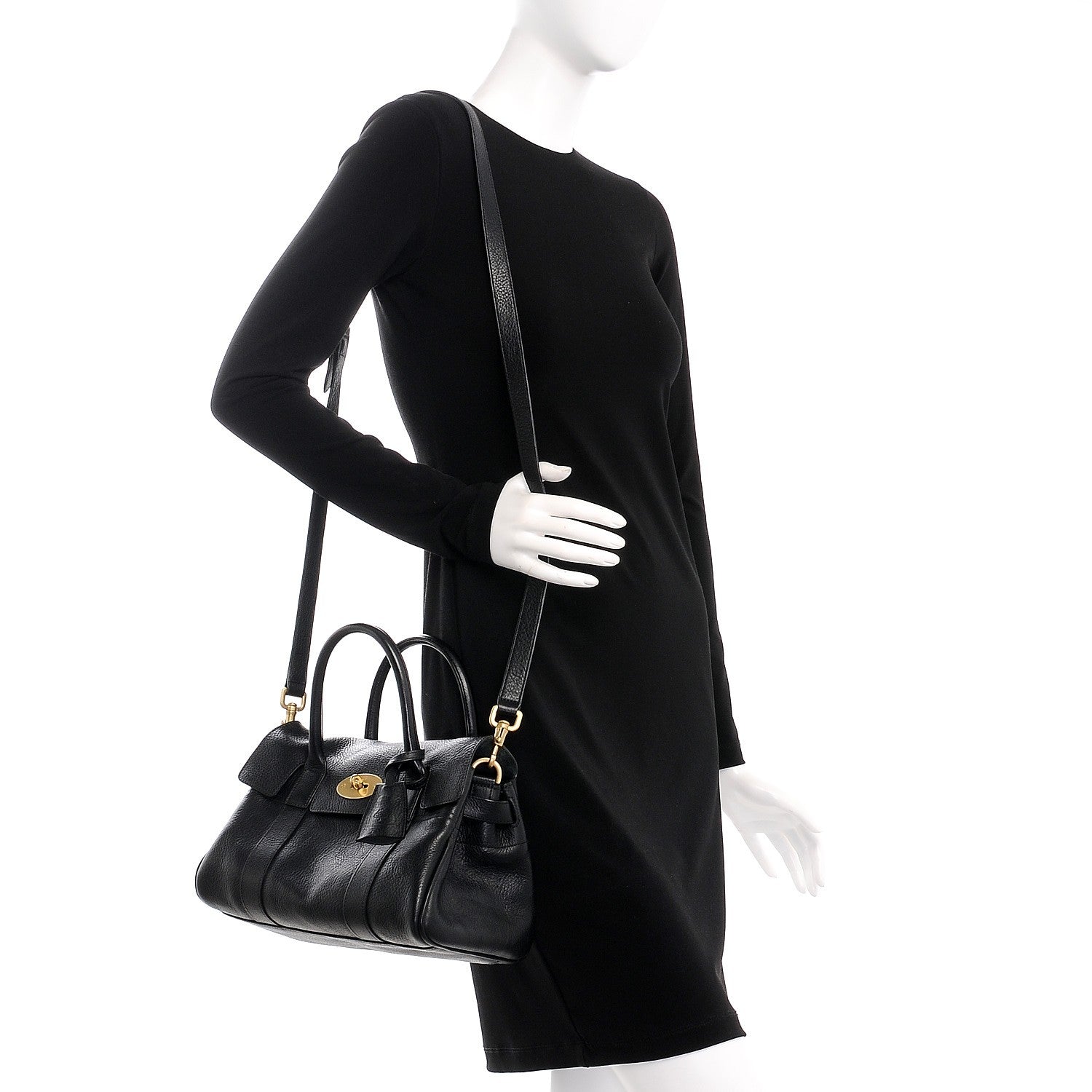 Mulberry Natural Leather Small Bayswater Black 2 of 9