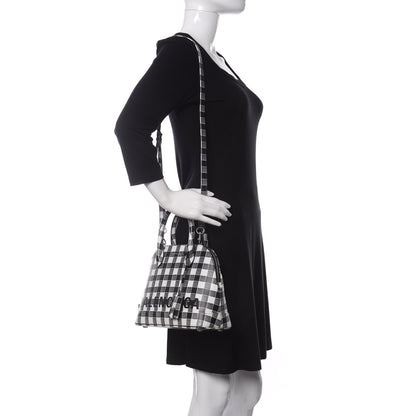 Balenciaga Calfskin Checked S Ville Top Handle Bag Black 2 of 11