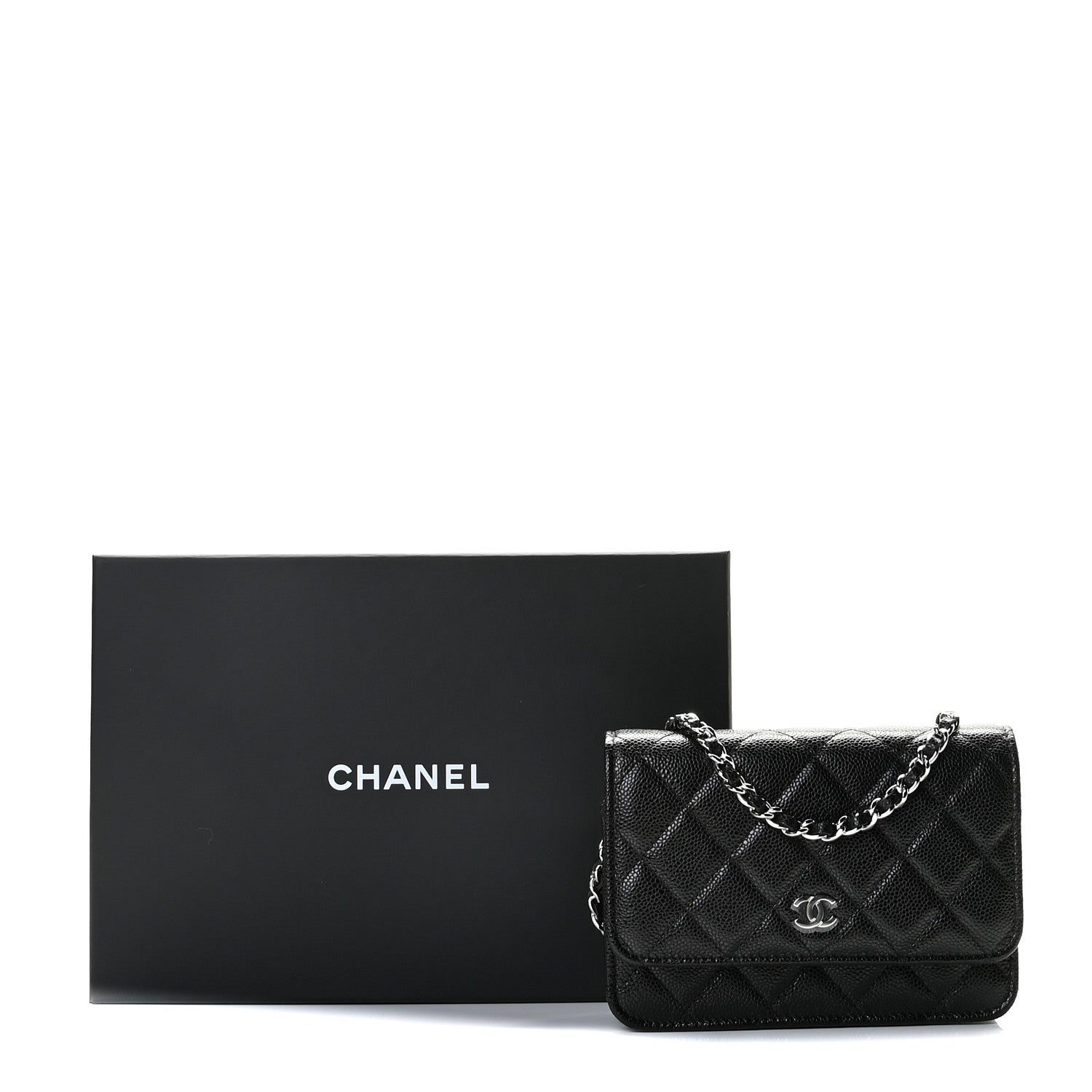 Chanel Caviar Quilted Mini Wallet On Chain WOC Black 12 of 12