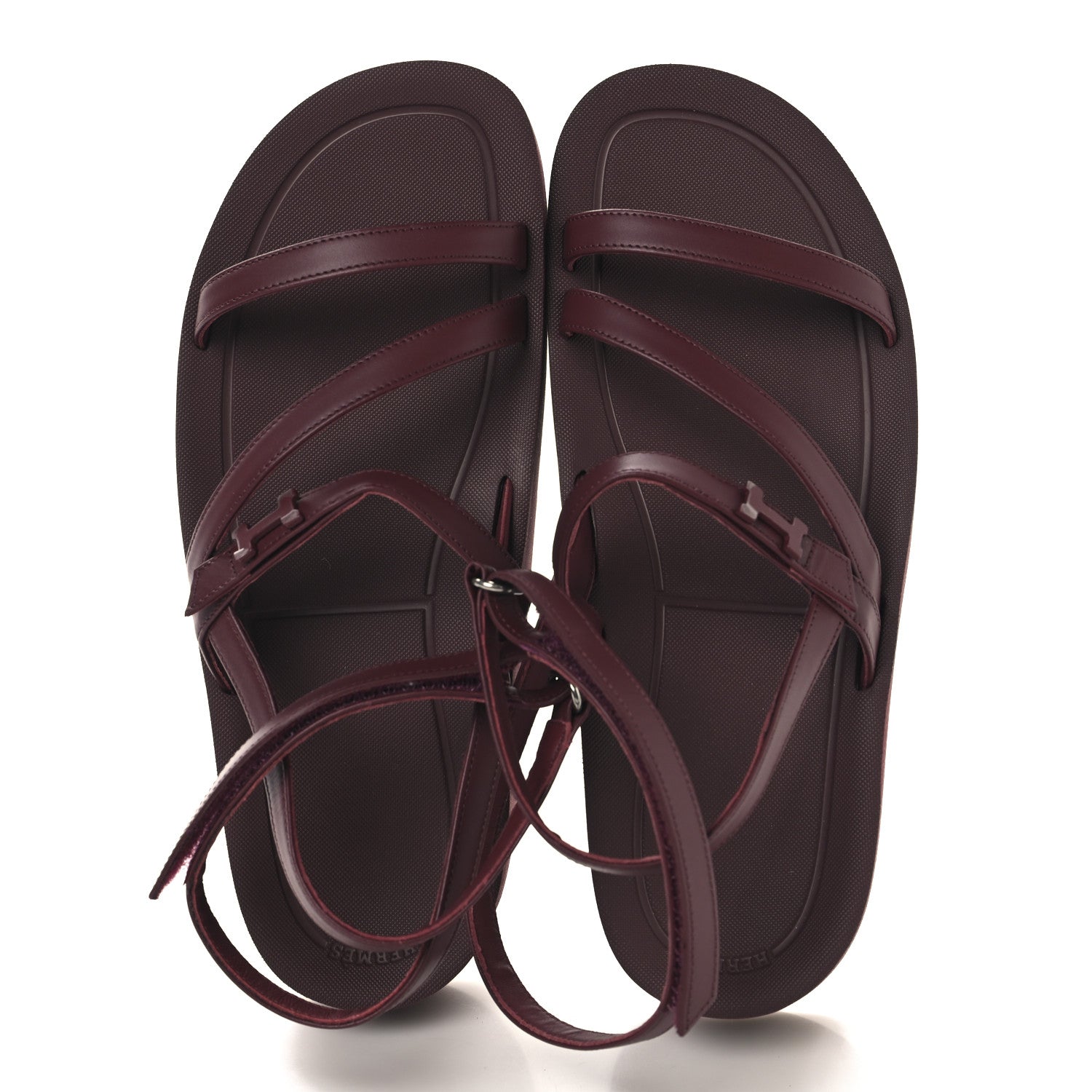 Hermes Nappa Liberte Sandals 40.5 Rouge H 2 of 9