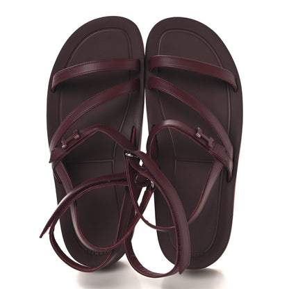 Hermes Nappa Liberte Sandals 40.5 Rouge H 2 of 9
