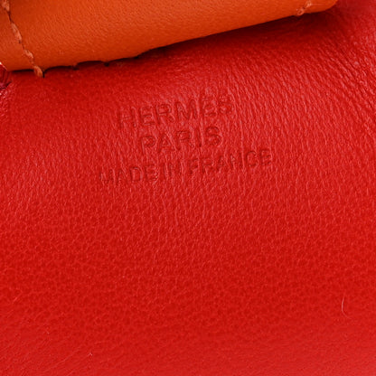 Hermes Milo Lambskin Grigri Rodeo Horse Bag Charm MM Rouge Rose Indien Jaipur Feu 3 of 3