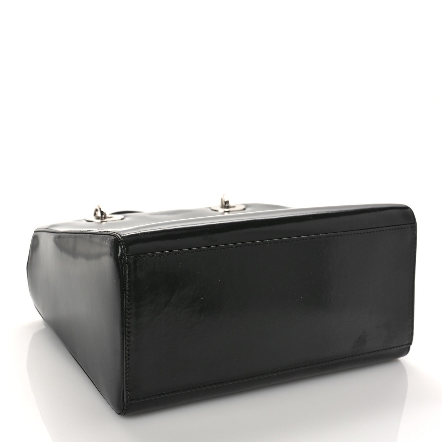Christian Dior Glazed Calfskin Medium Lady Dior Black 5 of 10