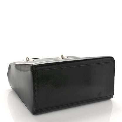 Christian Dior Glazed Calfskin Medium Lady Dior Black 5 of 10