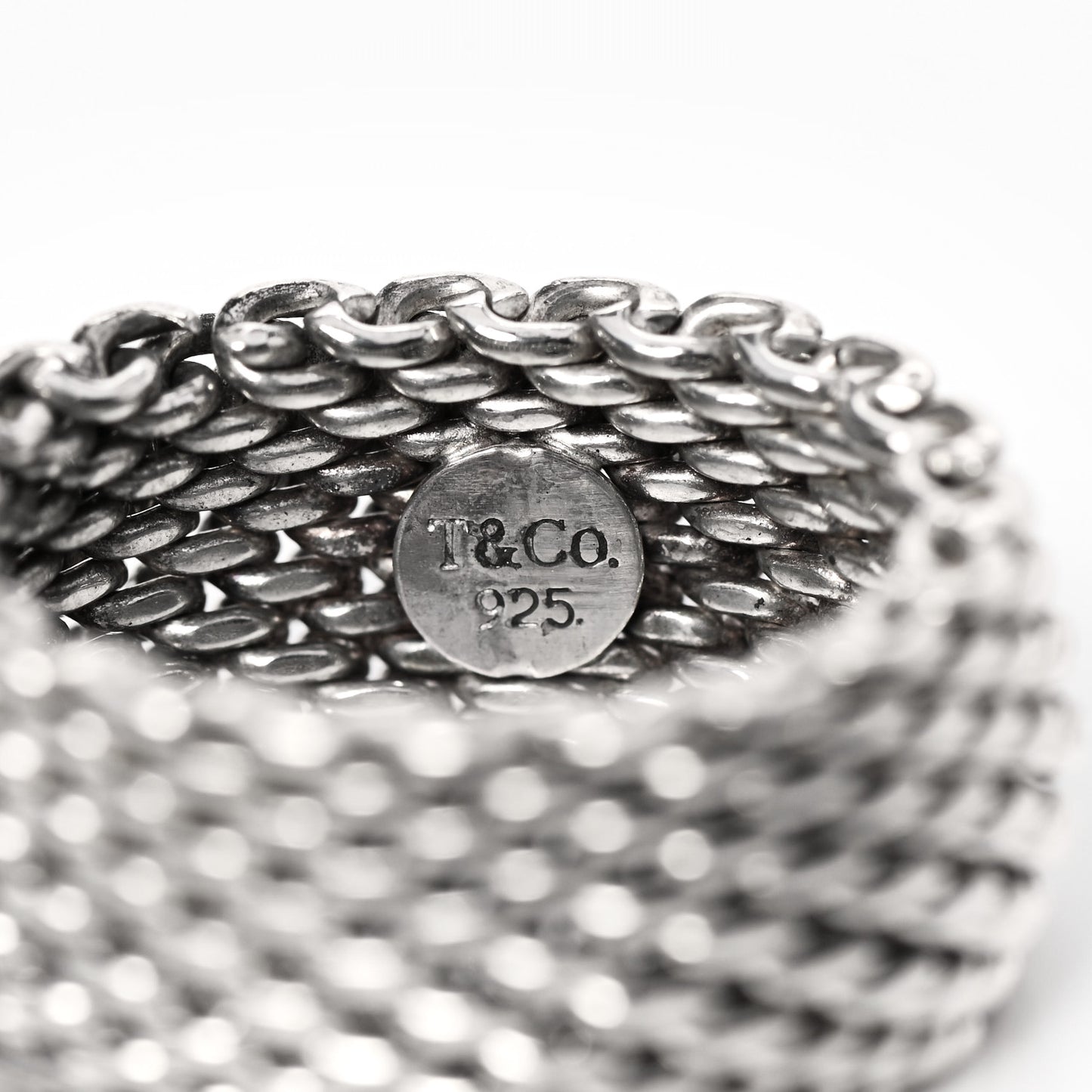 Sterling Silver Somerset Mesh Ring 52 6