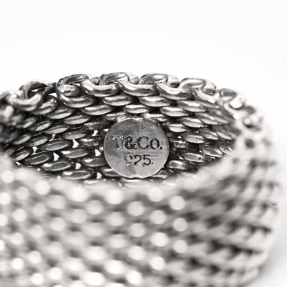 Tiffany Sterling Silver Somerset Mesh Ring 52 6 4 of 4