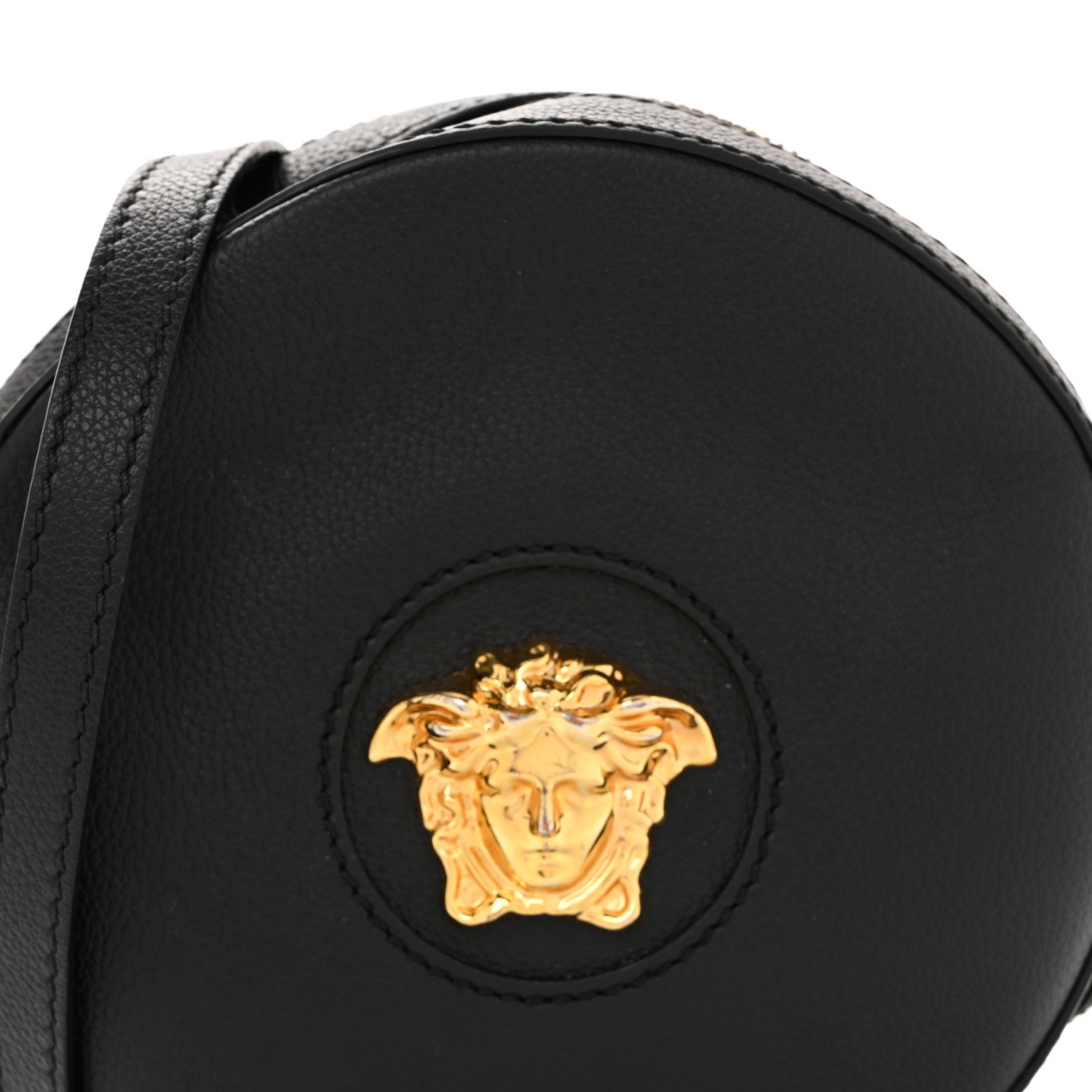 Versace Calfskin La Medusa Round Camera Bag Black 7 of 12