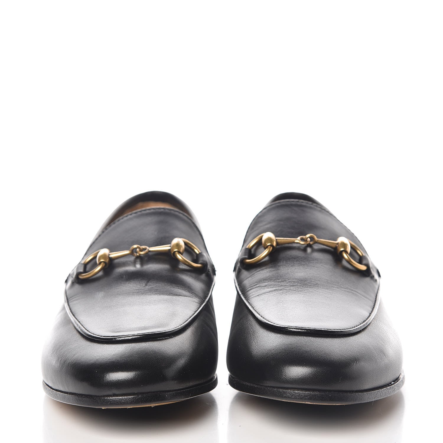 Gucci Calfskin Womens Jordaan Loafers 35.5 Black 2 of 9