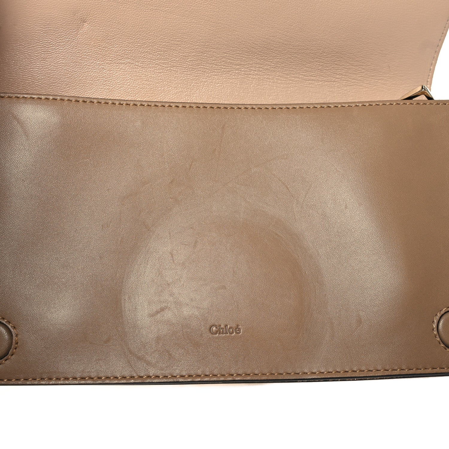 Chloe Metallic Grained Calfskin Gabrielle Gold Chestnut 14 of 15
