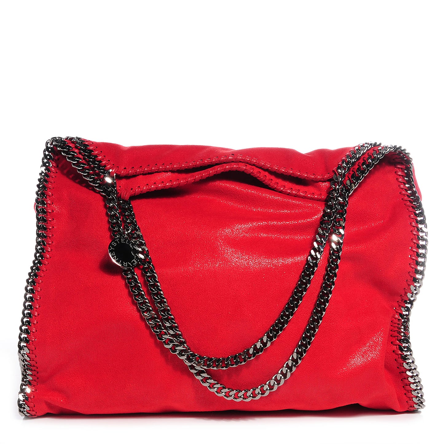 Faux Leather Shaggy Deer Large Falabella Tote Flame
