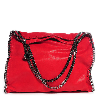 Stella McCartney Faux Leather Shaggy Deer Large Falabella Tote Flame 1 of 10