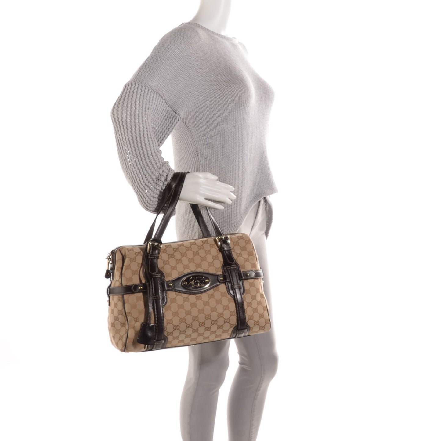 Monogram 85th Anniversary Boston Tote Brown