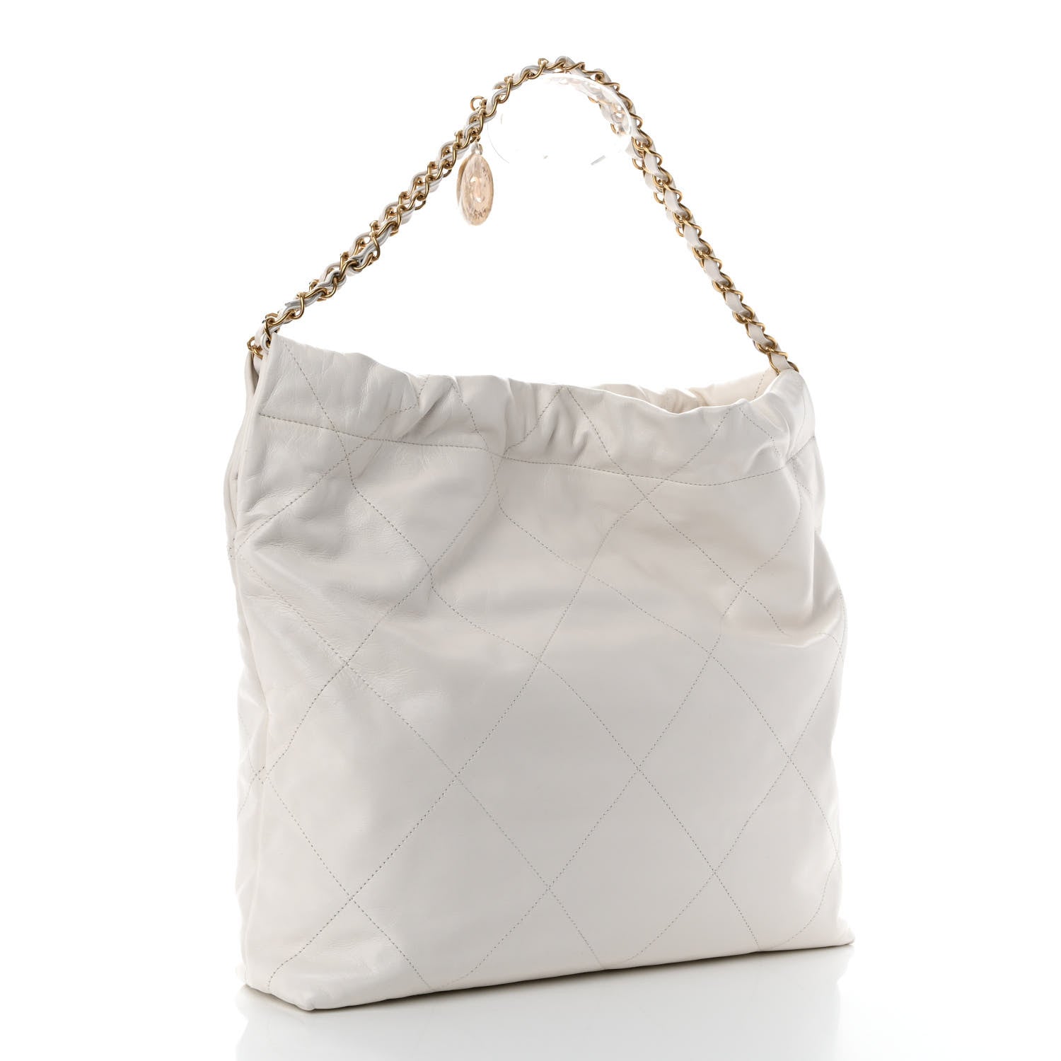 Chanel Shiny Calfskin Quilted Chanel 22 White 4 of 12