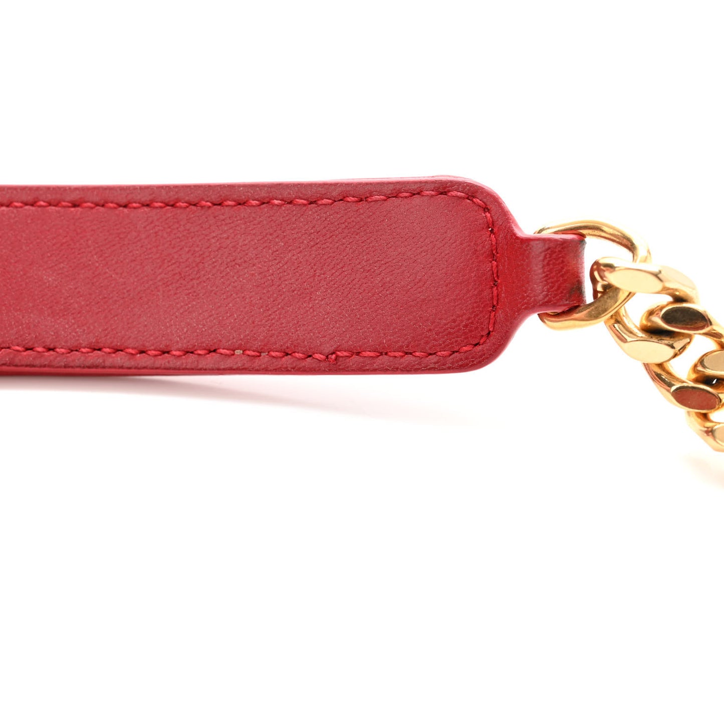 Lambskin Matelasse Monogram Small Vicky Chain Bag Red