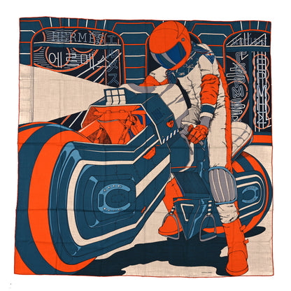 Hermes Silk Cashmere Mysterious Rider Shawl 140 1 of 3
